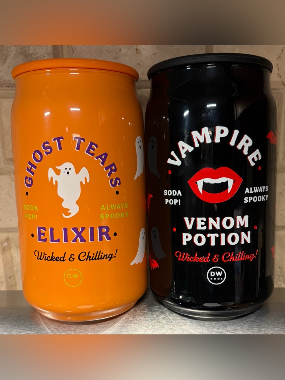 DW Halloween Soda Pop Can Candle Lot 2 Venom Potion & Ghost Tears Elixir 15.4oz